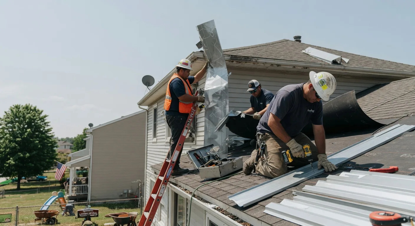 Storm Damage Metal Roof Repair in Sweet Valley, PA